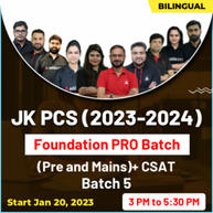 JKPSC (Pre + Mains) Online Live Classes | GS + CSAT Foundation Batch 5 By Adda247