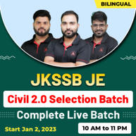 JKSSB JE Civil 2.0 Selection Batch | Online Live Classes By Adda247