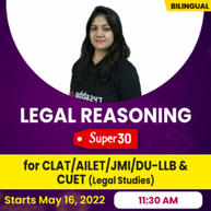 Legal Reasoning Live Classes for CLAT/AILET/JMI/DU-LLB & CUET (Legal Studies) By Adda247