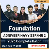 Foundation AGNIVEER NAVY SSR/MR 2 2023 Complete Batch | Bilingual | Online Live Classes By Adda247
