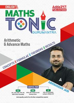 Maths Tonic Gurumantra | Arithmetic & Advance Maths (Concepts,Formulae,Theorems & Results) | English Printed Edition by Adda247