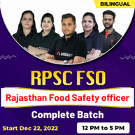 Rajasthan FSO - Food Safety Officer | Food Science Online Live Classes | Complete Batch by Adda247