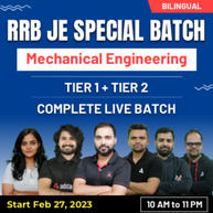 RRB JE Special Batch | Mechanical Engineering (Tier 1 + Tier 2) | Online Live Classes By Adda247