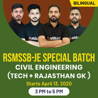 CIVIL ENGINEERING SPECIAL BATCH for RSMSSB - JE  ( Tech + RAJASTHAN GK )  Bilingual | Live Classes