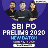 SBI PO PRELIMS 2020 NEW BATCH | Bilingual | Live Classes