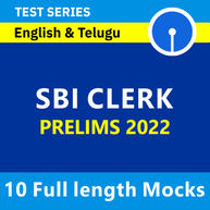 SBI Clerk 2022 Online Test Series in Telugu and English By Adda247