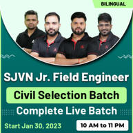 SJVN Jr. Field Engineer Civil Selection Batch | Bilingual | Online Live Classes By Adda247