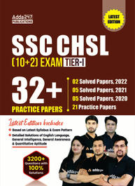 SSC CHSL(10+2) Tier I 2023 32+ Practice Sets(Including solved Papers 2020-22) English Printed Edition Book By Adda247