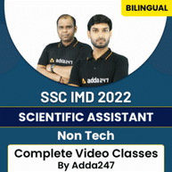 SSC IMD 2022 SCIENTIFIC ASSISTANT | Non Tech | Complete Video Course By Adda247