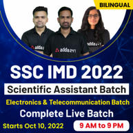 SSC IMD Scientific Assistant Online Live Classes  | Electronics Engineering | Tech + Non Tech Batch By Adda247