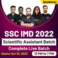 SSC IMD Scientific Assistant Physics Online Live Classes | Complete Tech + Non-Tech Batch by Adda247
