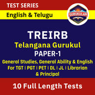 TREIRB Telangana Gurukul Paper-1(General Studies and General Ability) Online Test Series for Telangana TGT, PGT, JL, DL, Principal, Librarian and PET in English and Telugu 2023-24 By Adda247