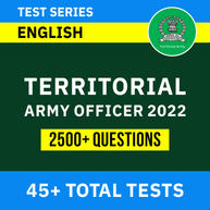 Territorial Army Officer 2022 Online Test series By Adda247