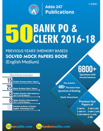 50 Bank PO & Clerk 2016-18 Previous Years' Papers Book | PRE BOOK Now!! |_3.1