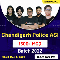 Chandigarh Police ASI 2022 Live Classes | Bilingual 1500+. MCQ Batch By Adda247