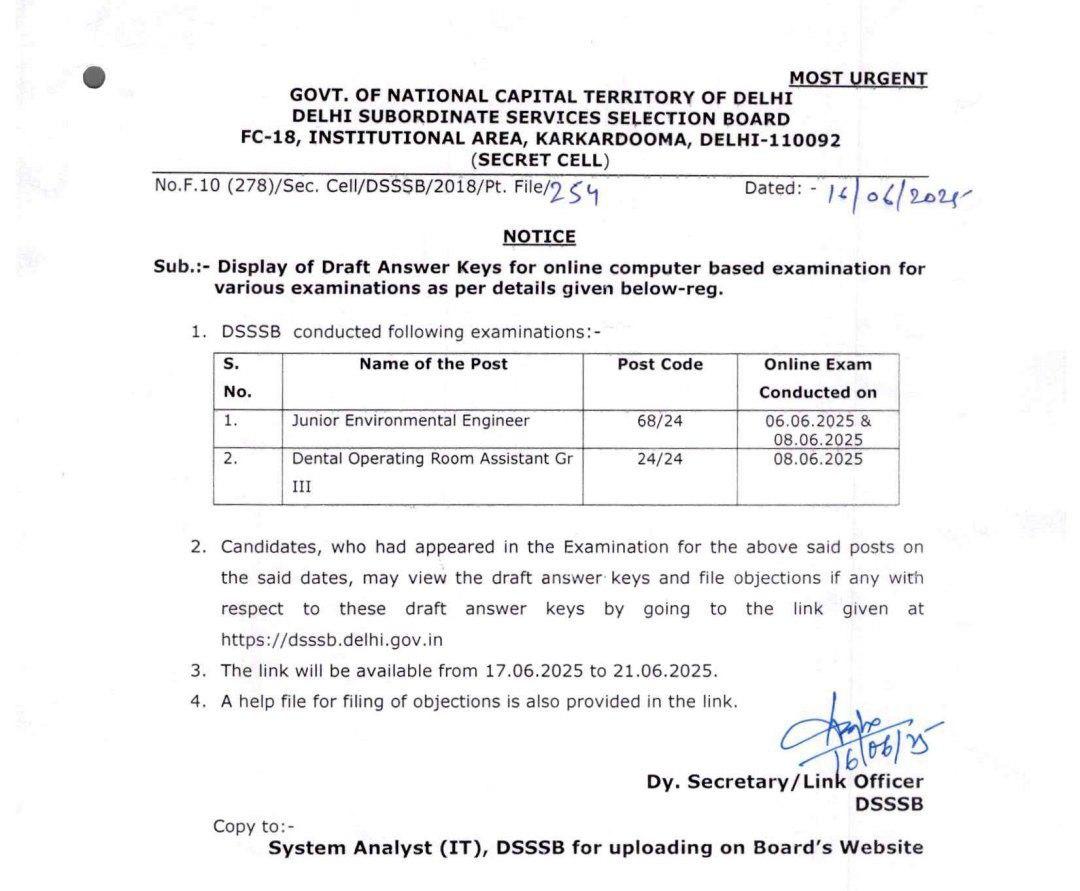 DSSSB Answer Key 2025 Out for Various Post, Download Response Sheet PDF_4.1