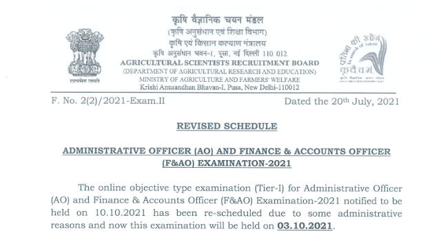 New Update in ASRB ICAR Recruitment 2021: ICAR में एडमिनिस्ट्रेशन, फाइनेंस एवं अकाउंट ऑफिसर पदों के लिए वेकेंसी जारी – Apply Online for 65 AO, F&AO Posts, Notification Out | Latest Hindi Banking jobs_4.1