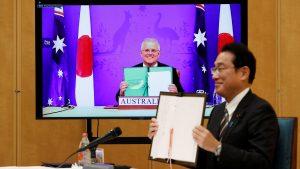 चीन का मुकाबला करने के लिए ऑस्ट्रेलिया और जापान ने रक्षा समझौते पर हस्ताक्षर किए |_50.1