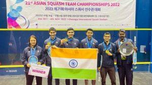 भारतीय पुरुष स्क्वैश टीम ने एशियाई स्क्वैश टीम चैंपियनशिप में स्वर्ण पदक जीता |_3.1