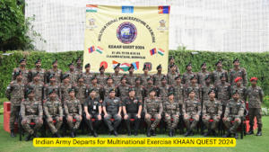 भारतीय सेना की टुकड़ी बहुराष्ट्रीय सैन्य अभ्यास खान क्वेस्ट के लिए रवाना हुई