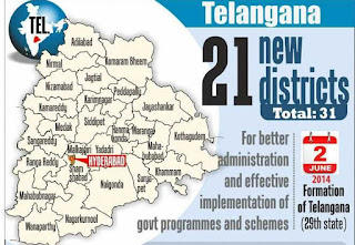 तेलंगाना में 21 नए जिले बनाये गए |_40.1