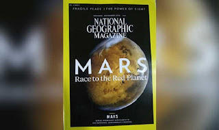 मंगलयान द्वारा ली गई मंगल की तस्वीर नेट जियो पत्रिका के कवर पेज पर |_40.1