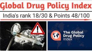 ग्लोबल ड्रग पॉलिसी इंडेक्स 2021: भारत 18वें स्थान पर |_40.1