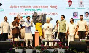अनुराग ठाकुर ने खेलो इंडिया यूनिवर्सिटी गेम्स 2021 का लोगो, शुभंकर जर्सी और गान लॉन्च किया |_20.1