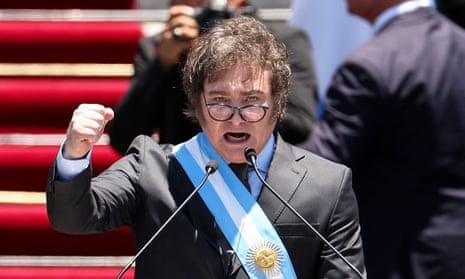 Javier Milei sworn in as president in 'tipping point' for Argentina | Argentina | The Guardian