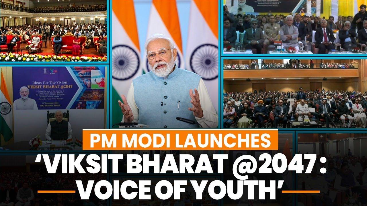 LIVE: Prime Minister Narendra Modi launches Viksit Bharat@2047: Voice of Youth - YouTube