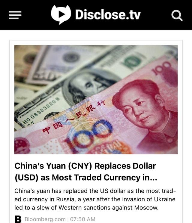 चीन की युआन ने रूस में सबसे अधिक कारोबार वाली मुद्रा के रूप में डॉलर को प्रतिस्थापित किया |_40.1