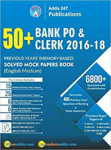 50+ Bank PO & Clerk 2016-2018 Previous Years' Memory Based Papers Book Now On Amazon! | Latest Hindi Banking jobs_4.1