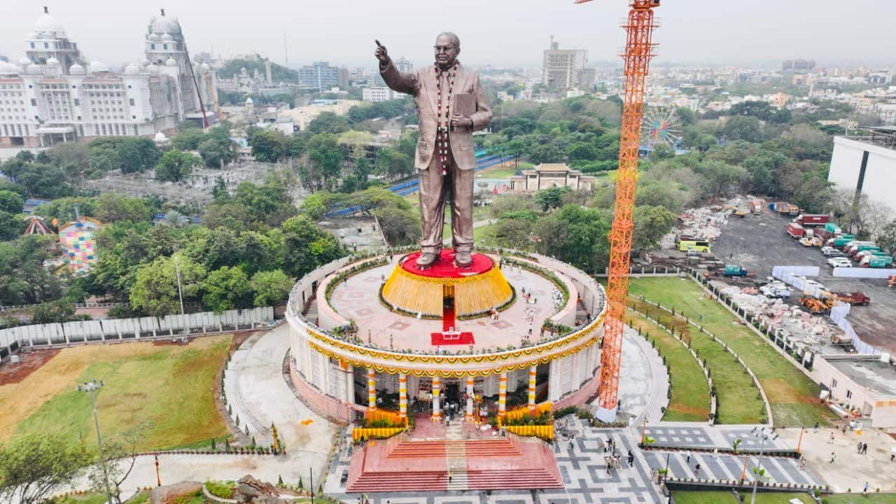 Ambedkar Jayanti 2023: Telangana CM unveils 125-feet-long statue of B R Ambedkar in Hyderabad