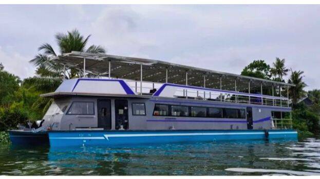 Country's first solar-powered cruise 'Indra' set to float in Kochi backwaters - KERALA - GENERAL | Kerala Kaumudi Online