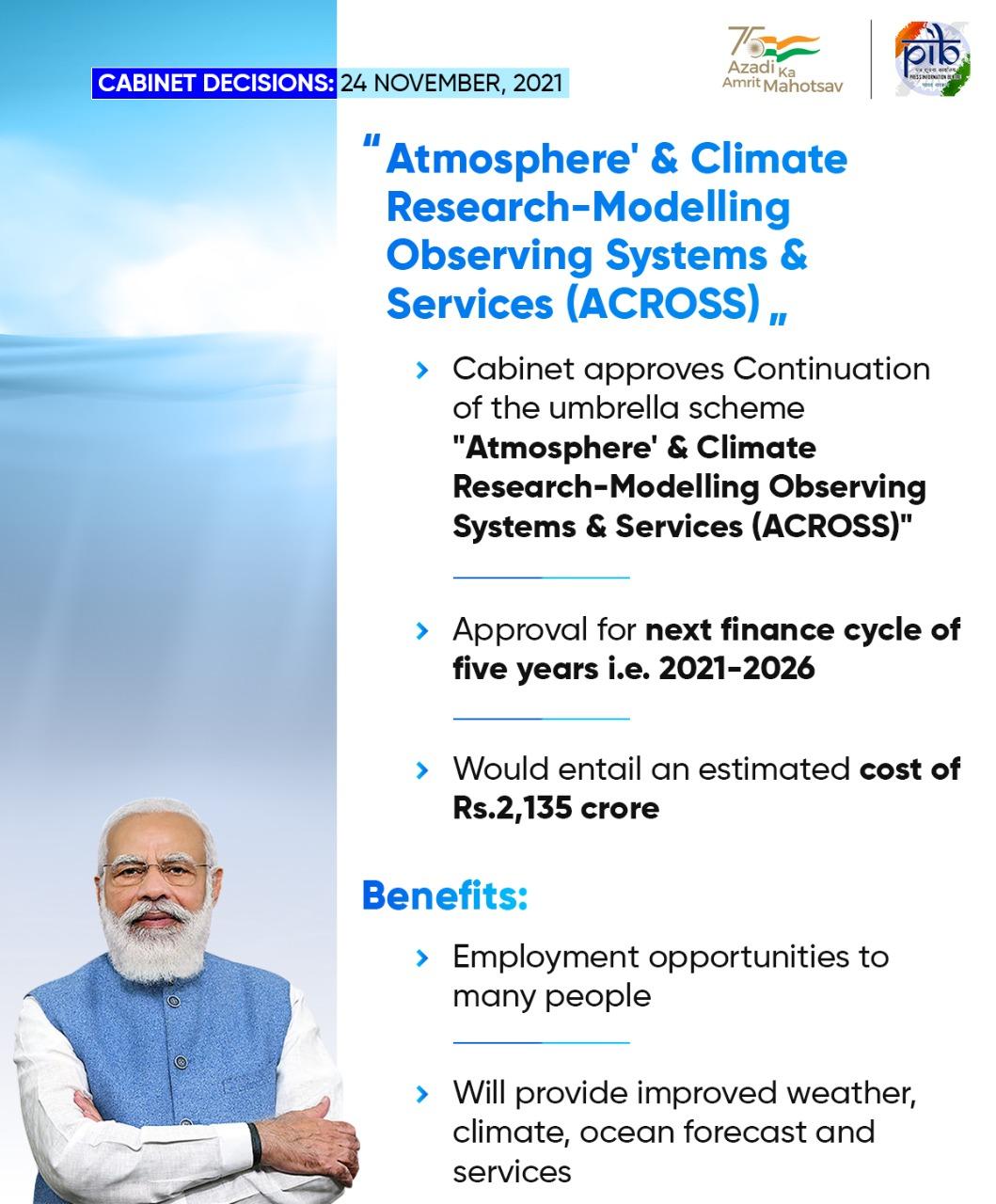 Atmosphere & Climate Research-Modelling Observing Systems & Services (ACROSS) umbrella scheme_40.1