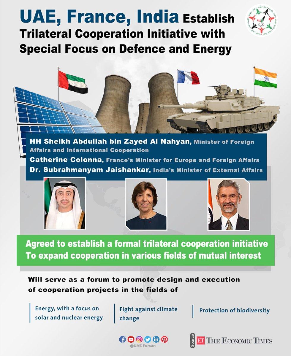 India, France, UAE Establish Trilateral Cooperation Initiative, in fields including Energy, Defence & Economy_40.1