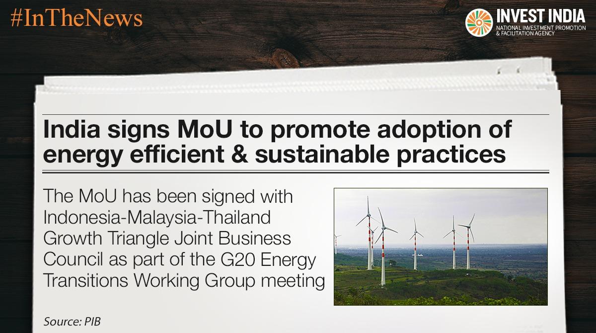 India signs MoU with Indonesia-Malaysia-Thailand Growth Triangle Joint Business Council to promote adoption of energy efficiency_40.1