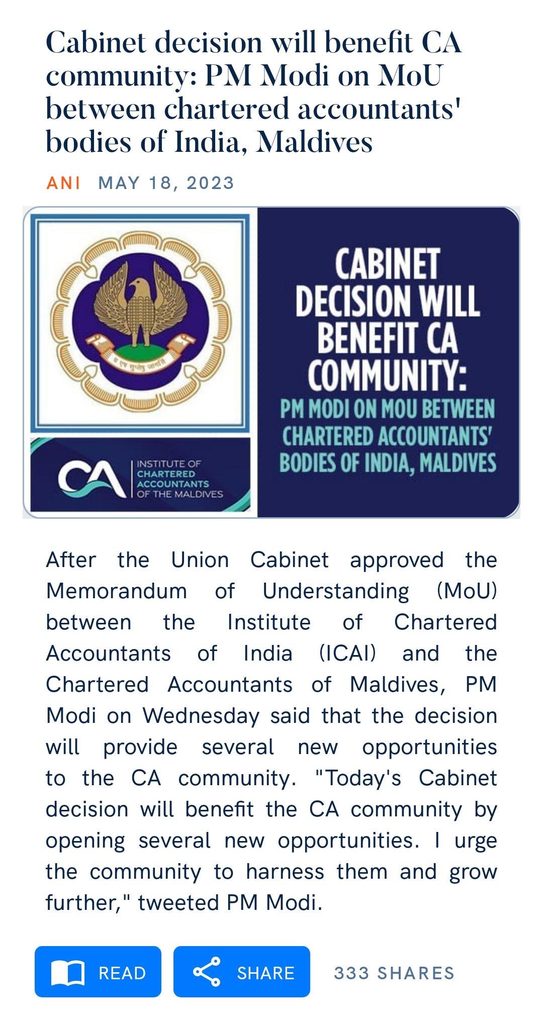 Institute of Chartered Accountants of India and The Chartered Accountants of the Maldives Sign Memorandum of Understanding_40.1