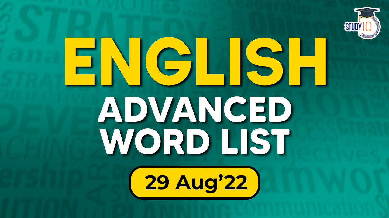 Daily word list 29th august