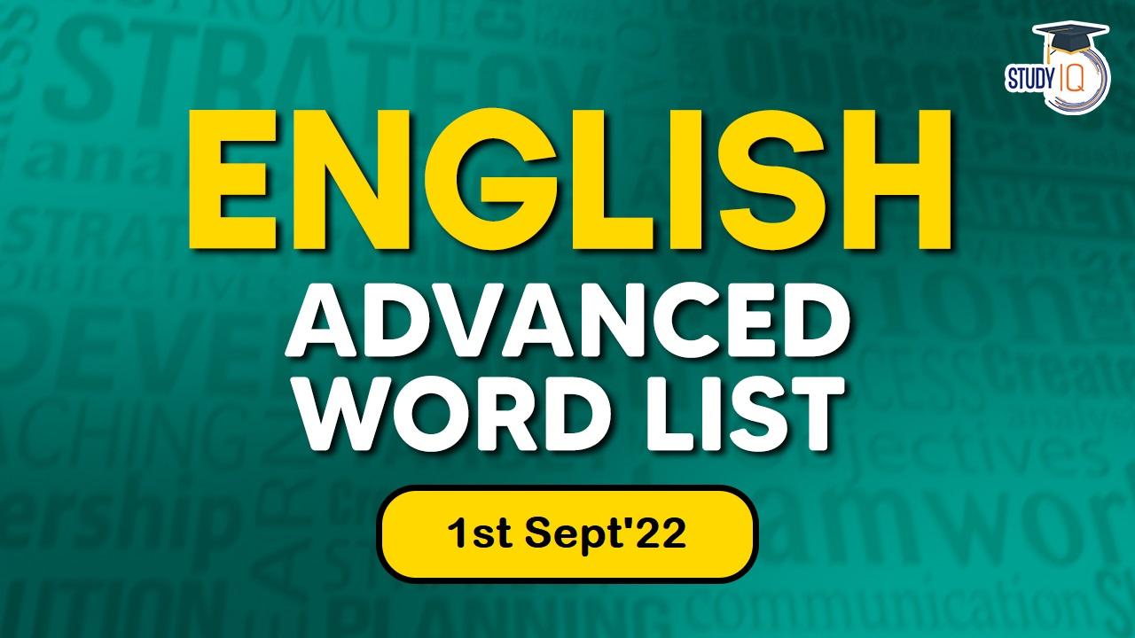 daily word list 1st september