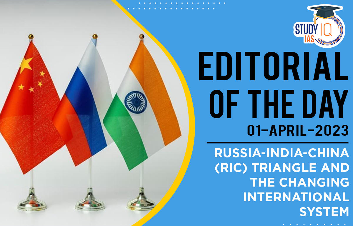 Russia-India-China (RIC) Triangle and the changing International System