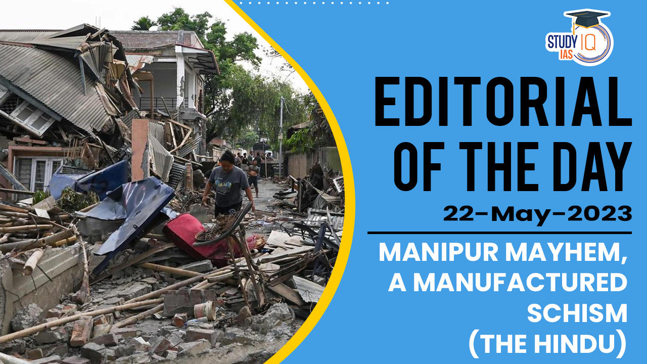 Manipur Mayhem, a Manufactured Schism