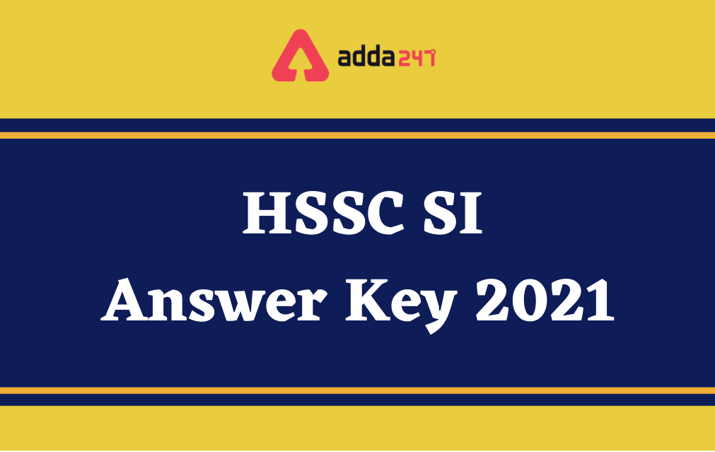 HSSC SI Answer Key 2021 Out For Male Candidates_30.1