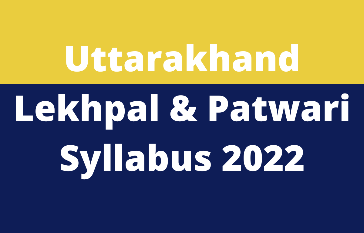 Uttarakhand Lekhpal & Patwari Syllabus 2022 PDF Download_30.1