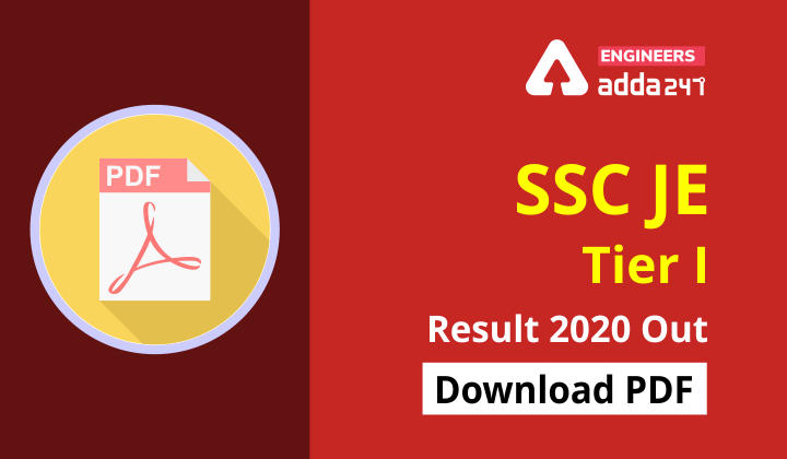 SSC JE 2020 Result Out: Download Tier I Result PDF_30.1