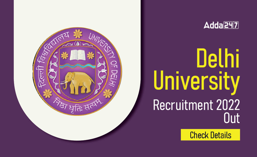 Delhi University Recruitment 2022 for Assistant Professor