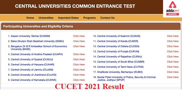 CUCET Result 2021 (Out) - Check @ cucet.nta.nic.in | adda247_30.1