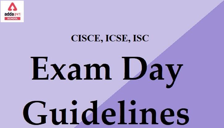 CISCE, ICSE, ISC Semester 1 Exam Day 2022 - Instructions_30.1