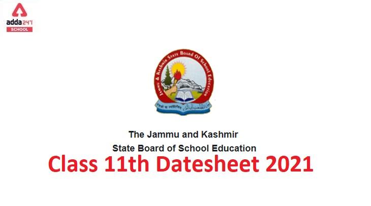 JKBOSE Board Class 11th Date Sheet 2021 Released, Check @ Time Table at jkbose.nic.in_30.1