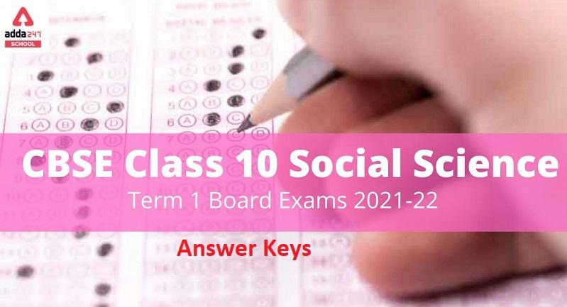 CBSE SST Class 10th Term 1 2021-22 Social Science Question Paper with Answer key_30.1
